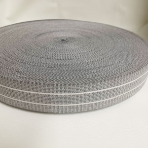 Grey 2 White Stripe Back Webbing