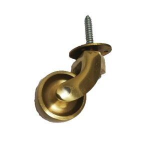 Screw Plate Brass Castor