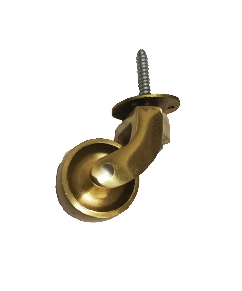 Screw Plate Brass Castor