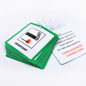 Fire Resistant Green Swing Label