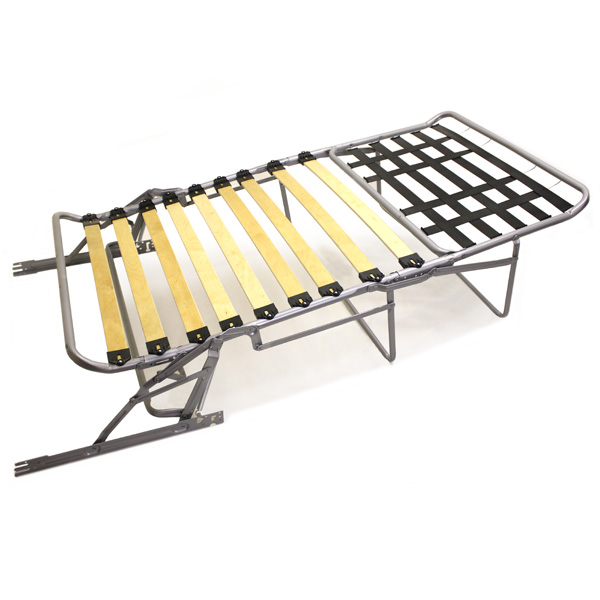 Wood Slat Bed Action and Mattress